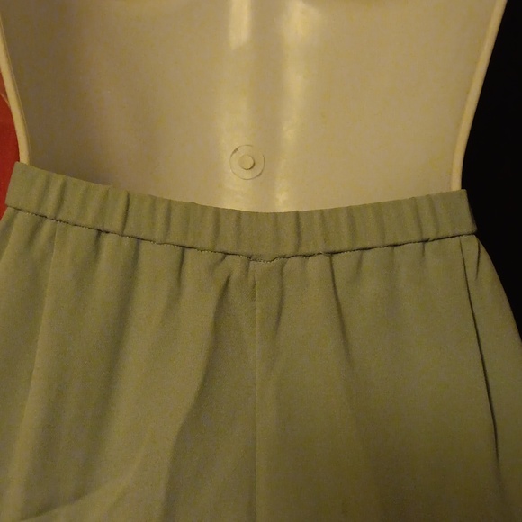 EILEEN FISHER LIGHT BLUE SILK GORGETTE PANTS PETITE MEDIUM - Picture 4 of 7